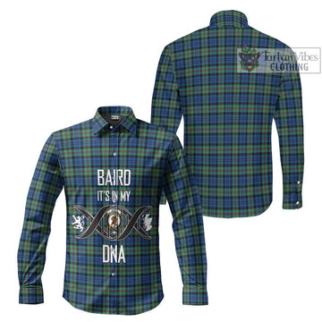 Baird Ancient Tartan Long Sleeve Button Shirt with Family Crest DNA In Me Style