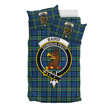 Baird Ancient Tartan Bedding Set with Family Crest