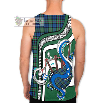 Baird Ancient Tartan Men's Tank Top with Epic Bagpipe Style