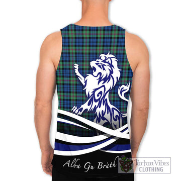 Baird Ancient Tartan Men's Tank Top with Alba Gu Brath Regal Lion Emblem