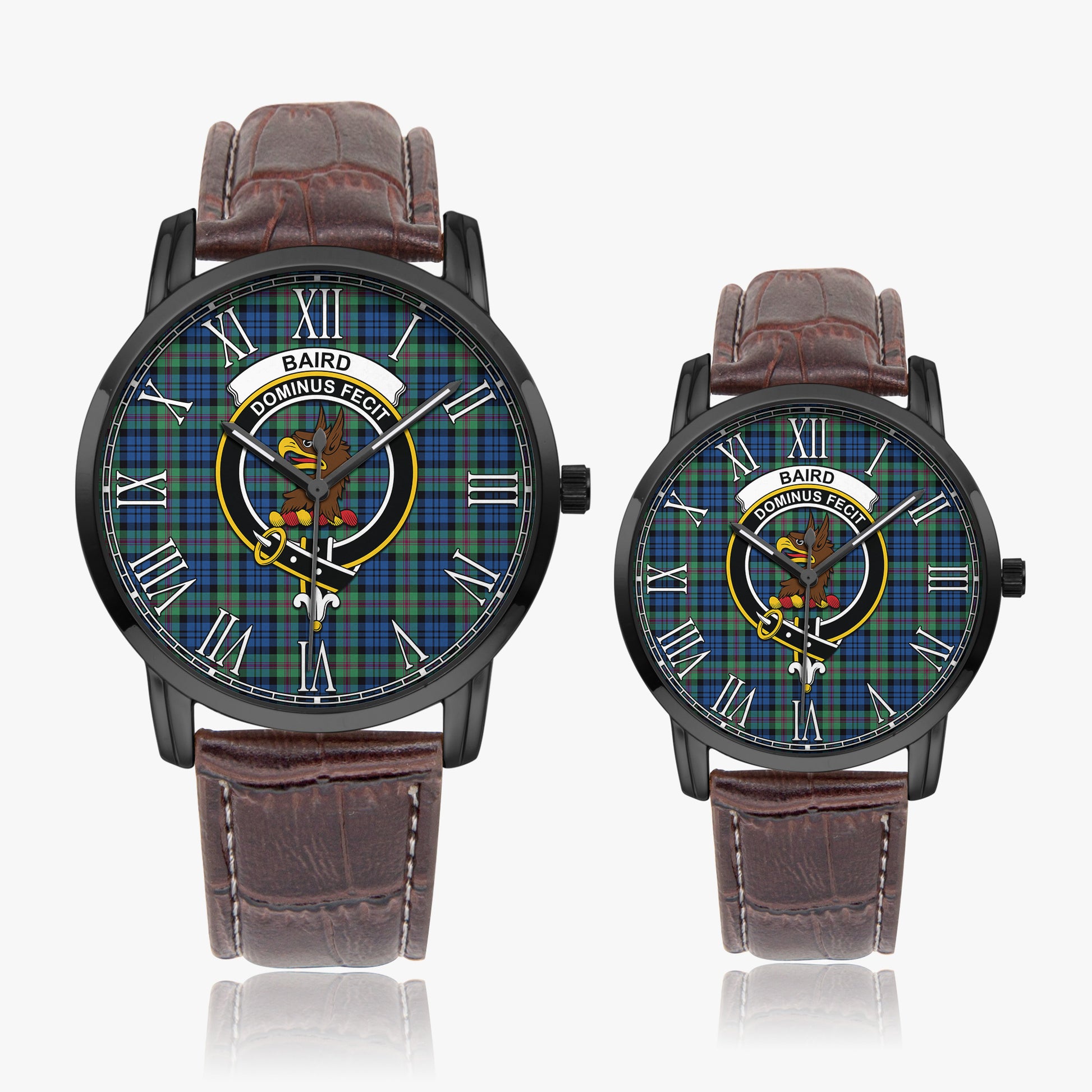 Baird Ancient Tartan Family Crest Leather Strap Quartz Watch - Tartanvibesclothing