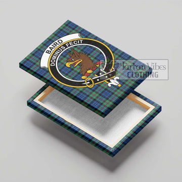 Baird Ancient Tartan Canvas Print Wall Art with Family Crest