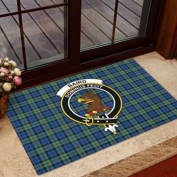 Baird Ancient Tartan Door Mat with Family Crest