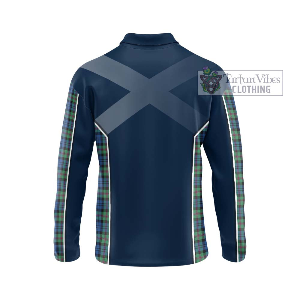 Baird Ancient Tartan Long Sleeve Polo Shirt with Family Crest and Lion Rampant Vibes Sport Style - Tartan Vibes Clothing