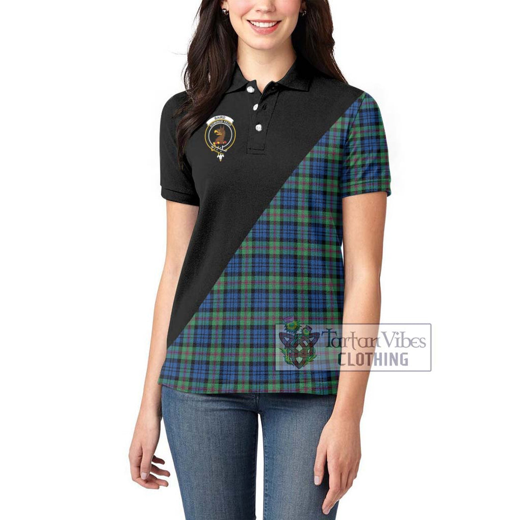 Baird Ancient Tartan Women's Polo Shirt with Family Crest and Military Logo Style - Tartanvibesclothing Shop