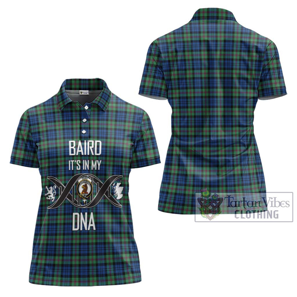 Baird Ancient Tartan Women's Polo Shirt with Family Crest DNA In Me Style - Tartanvibesclothing Shop