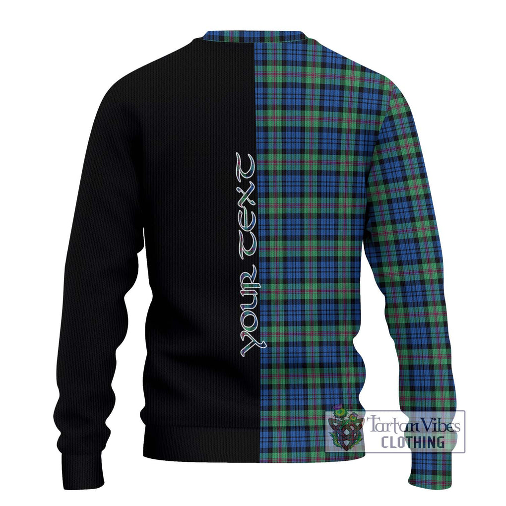 Baird Ancient Tartan Knitted Sweater with Family Crest and Half Of Me Style - Tartanvibesclothing Shop