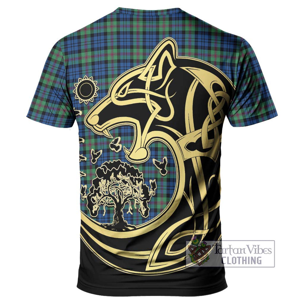 Baird Ancient Tartan T-Shirt with Family Crest Celtic Wolf Style - Tartan Vibes Clothing