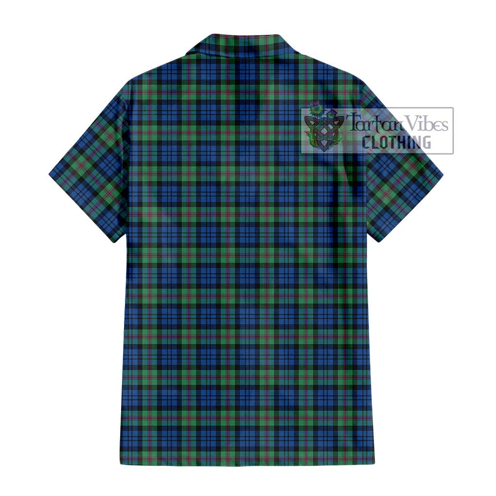 Baird Ancient Tartan Short Sleeve Button Shirt with Family Crest DNA In Me Style - Tartanvibesclothing Shop