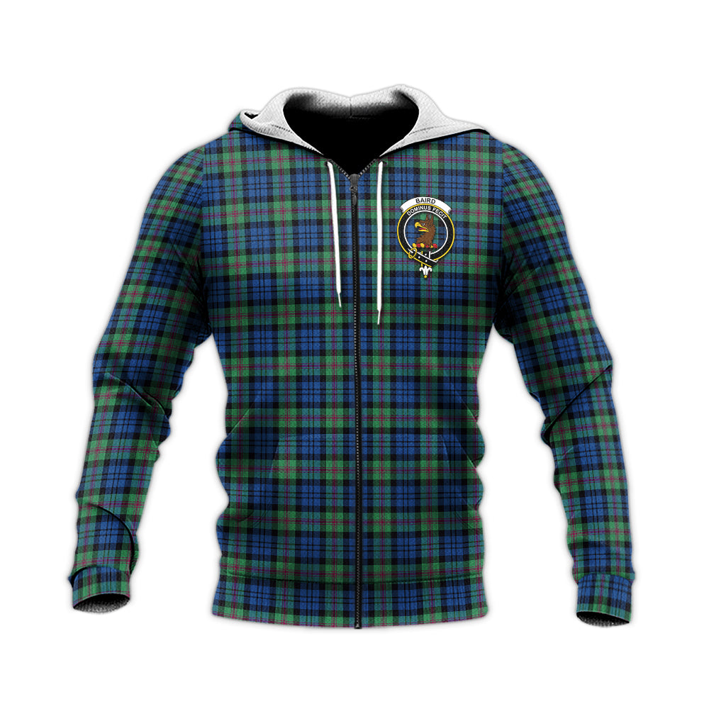 Baird Ancient Tartan Knitted Hoodie with Family Crest Unisex Knitted Zip Hoodie - Tartanvibesclothing