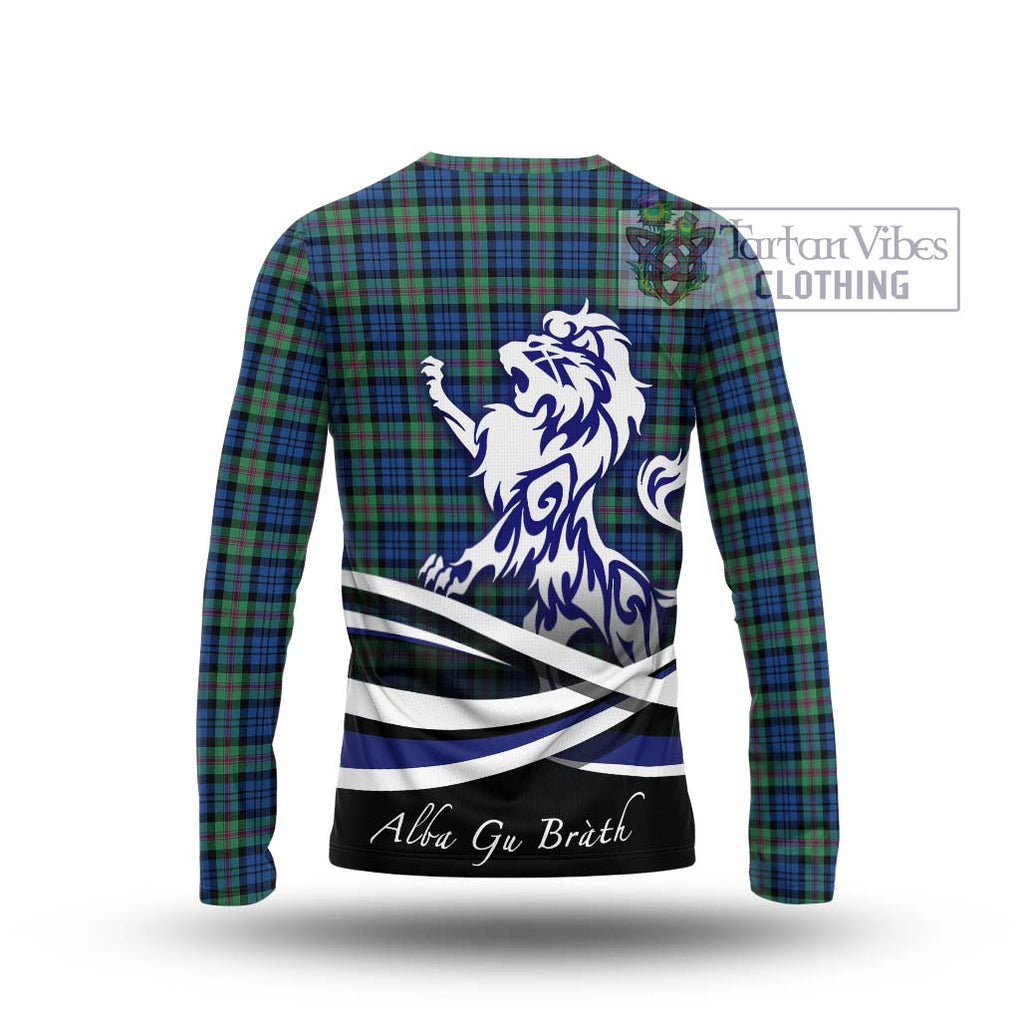 Baird Ancient Tartan Long Sleeve T-Shirt with Alba Gu Brath Regal Lion Emblem - Tartanvibesclothing Shop