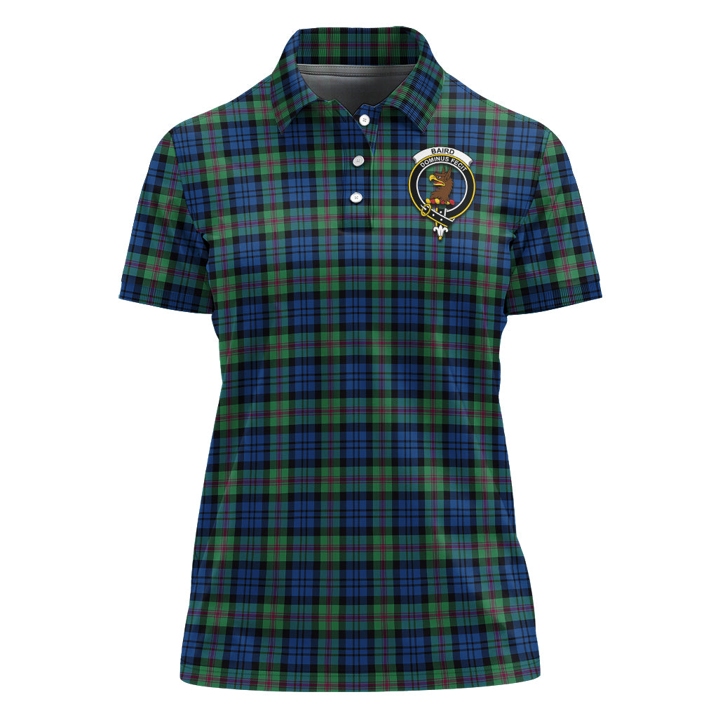 Baird Ancient Tartan Polo Shirt with Family Crest For Women - Tartan Vibes Clothing