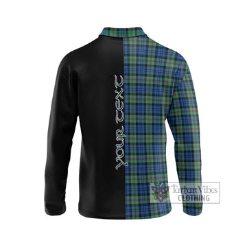 Baird Ancient Tartan Long Sleeve Polo Shirt with Family Crest and Half Of Me Style