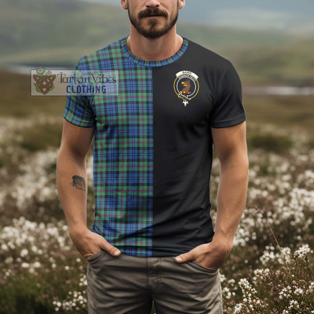 Baird Ancient Tartan T-Shirt with Family Crest and Half Of Me Style - Tartanvibesclothing Shop