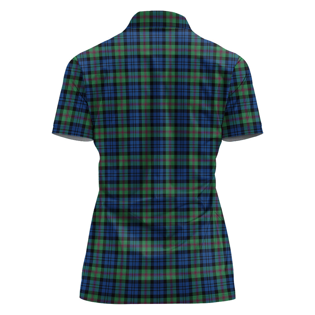 Baird Ancient Tartan Polo Shirt with Family Crest For Women - Tartan Vibes Clothing