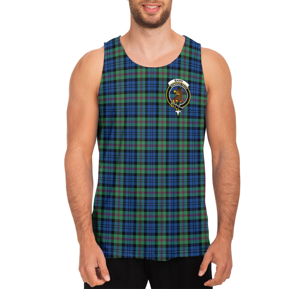 Baird Ancient Tartan Mens Tank Top with Family Crest - Tartanvibesclothing