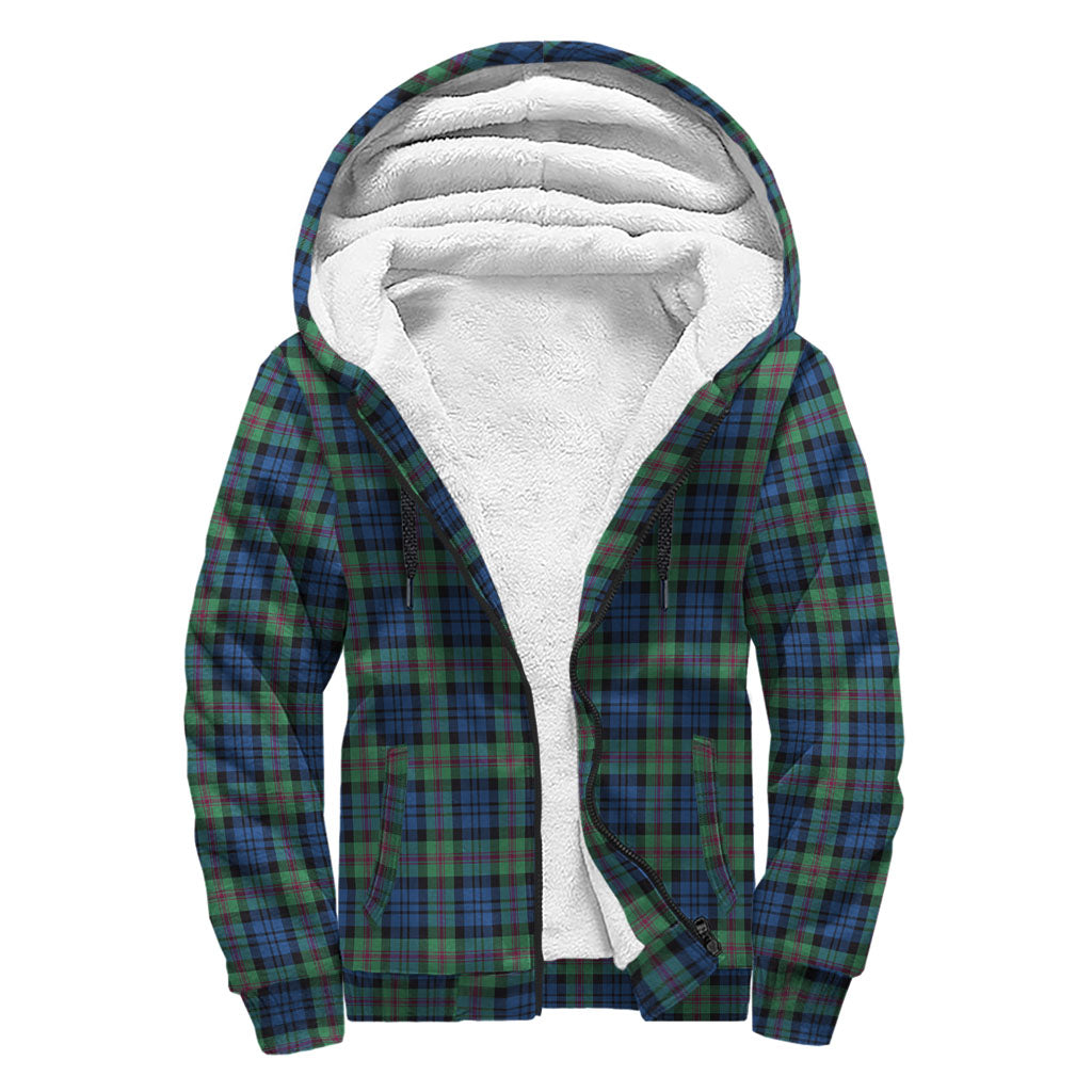 Baird Ancient Tartan Sherpa Hoodie with Family Crest - Tartanvibesclothing