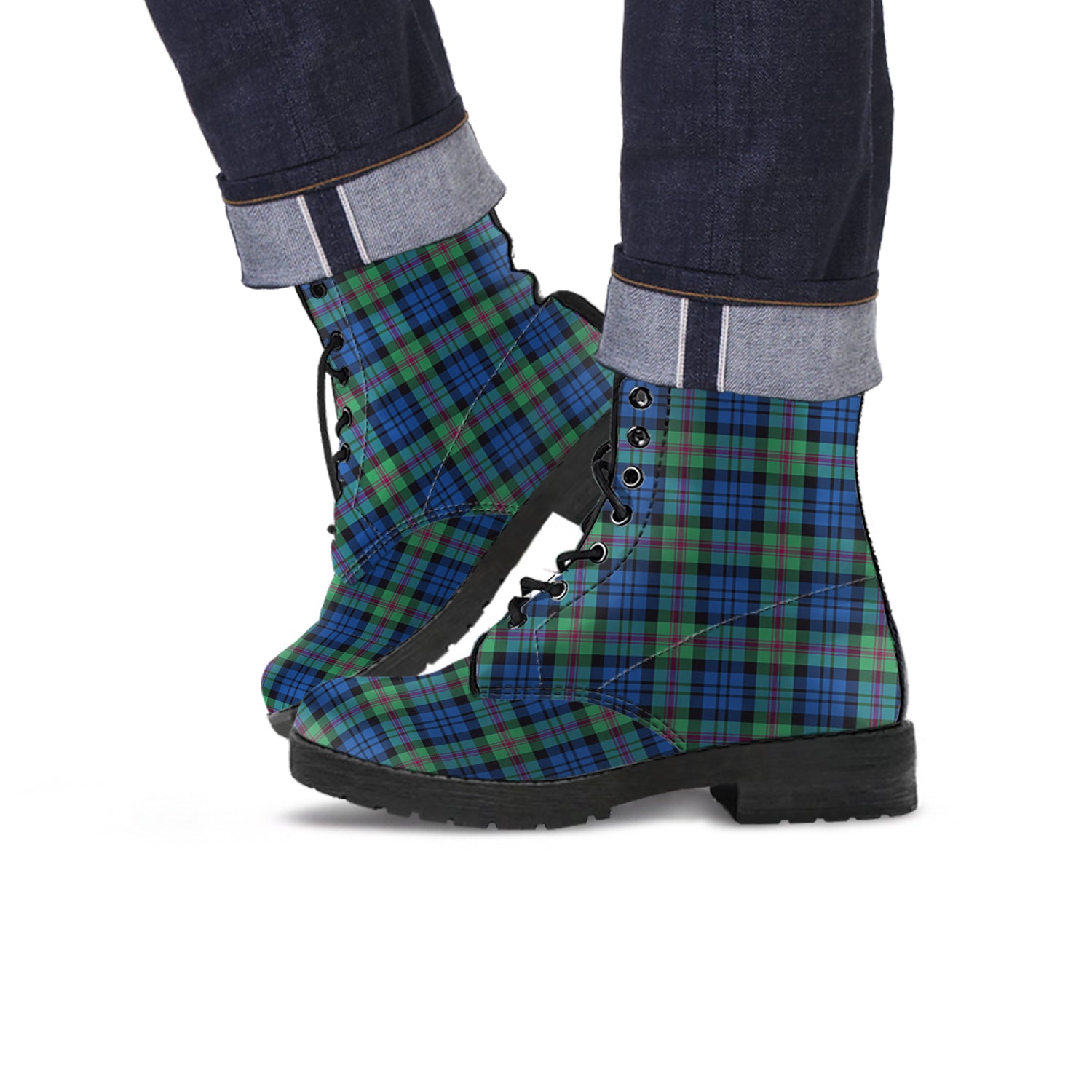 Baird Ancient Tartan Leather Boots - Tartanvibesclothing