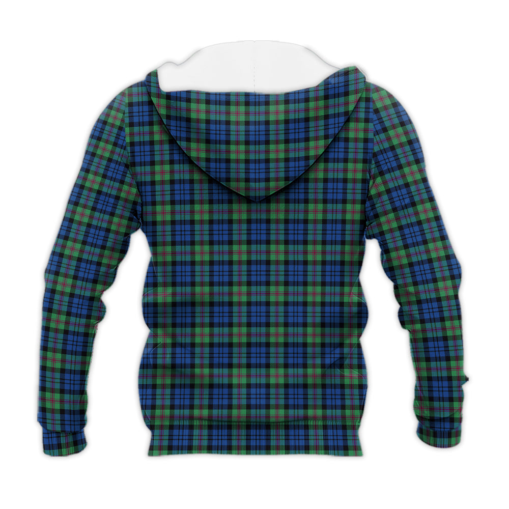 Baird Ancient Tartan Knitted Hoodie with Family Crest - Tartanvibesclothing