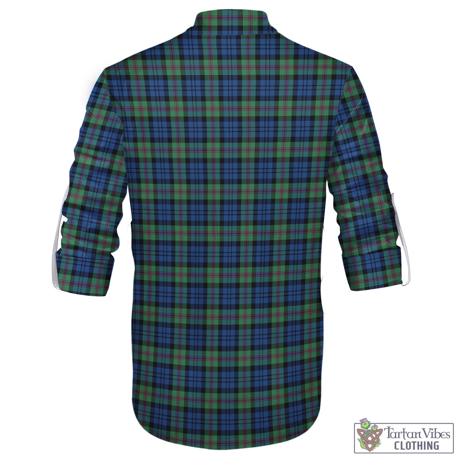 Tartan Vibes Clothing Baird Ancient Tartan Men's Scottish Traditional Jacobite Ghillie Kilt Shirt