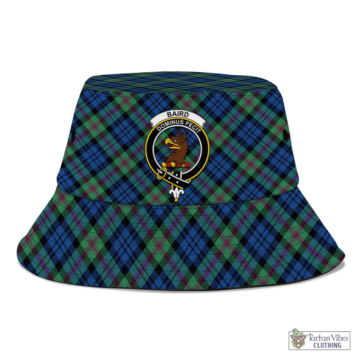 Tartan Vibes Clothing Baird Ancient Tartan Bucket Hat with Family Crest