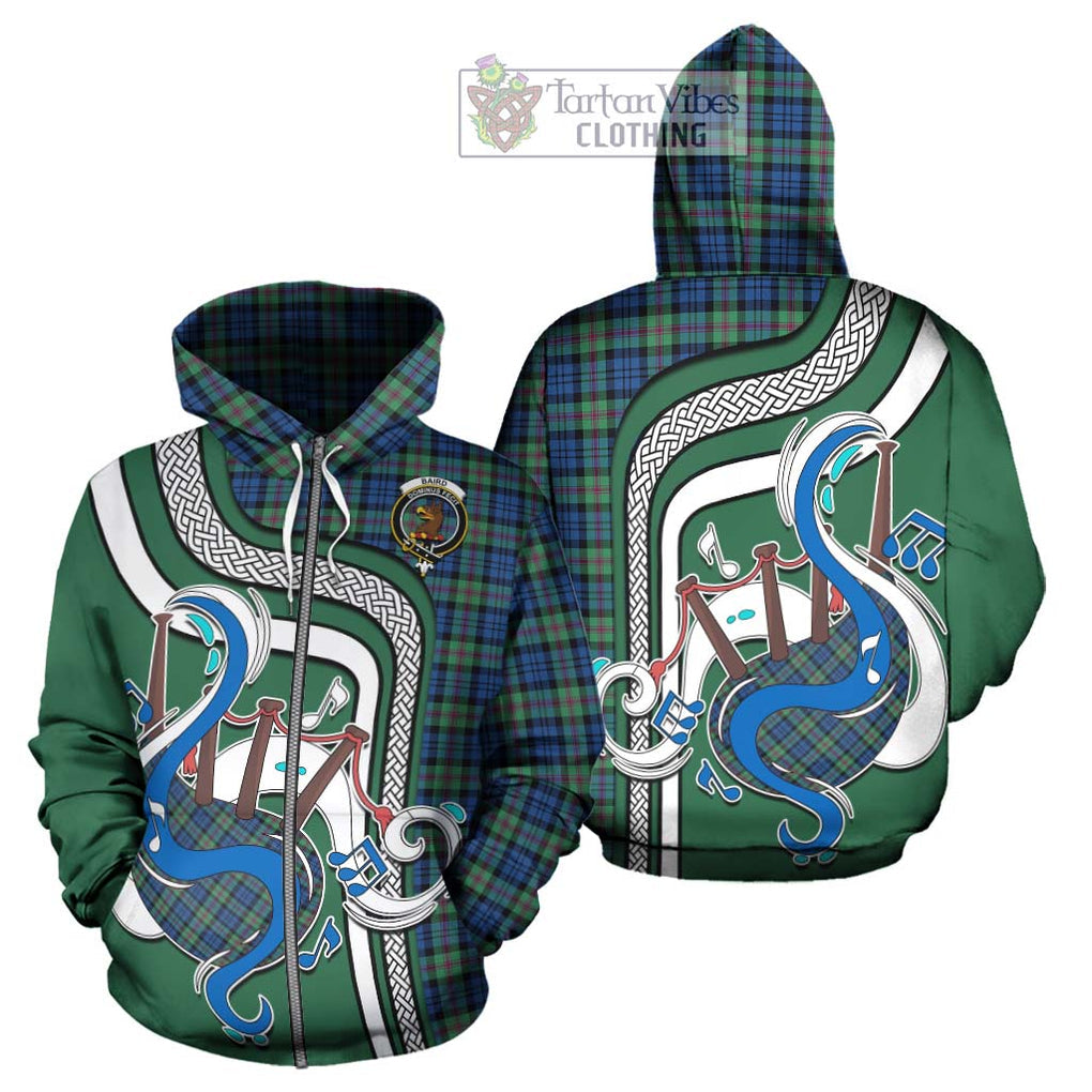 Baird Ancient Tartan Hoodie with Epic Bagpipe Style - Tartanvibesclothing Shop