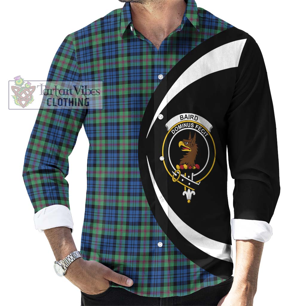 Tartan Vibes Clothing Baird Ancient Tartan Long Sleeve Button Up with Family Crest Circle Style