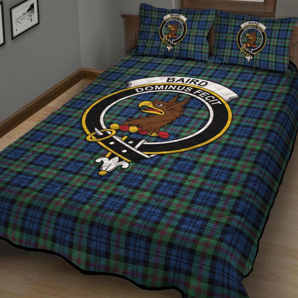 Baird Ancient Tartan Quilt Bed Set with Family Crest - Tartan Vibes Clothing