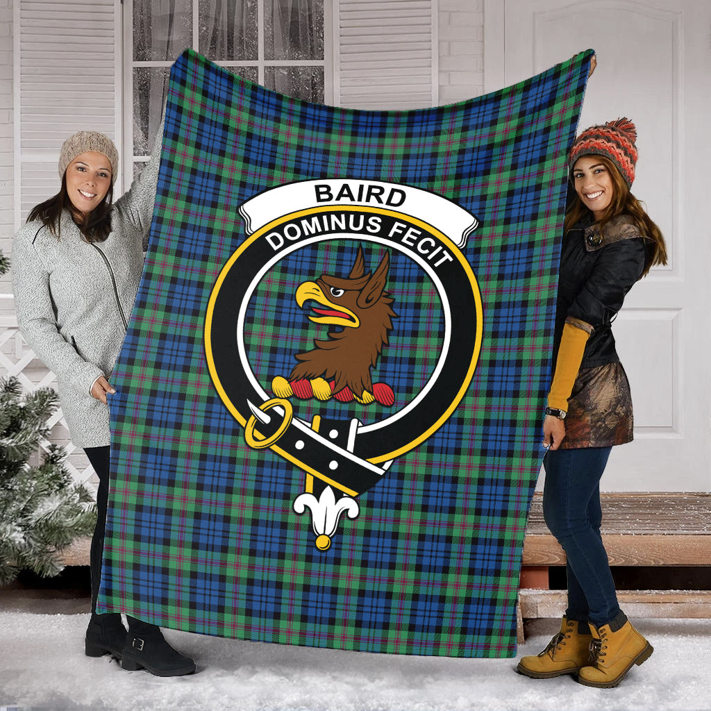 Baird Ancient Tartan Blanket with Family Crest - Tartan Vibes Clothing