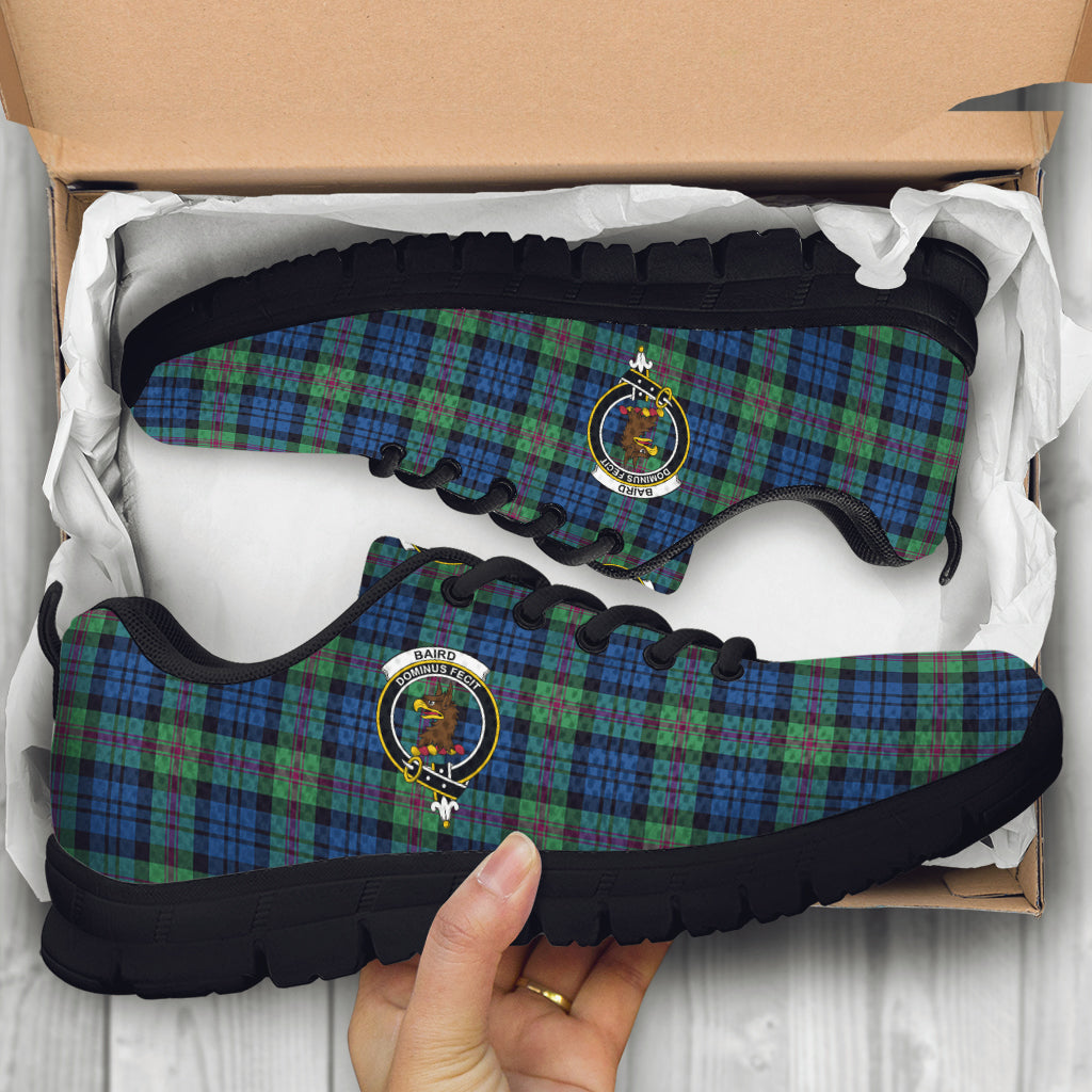 Baird Ancient Tartan Sneakers with Family Crest - Tartan Vibes Clothing