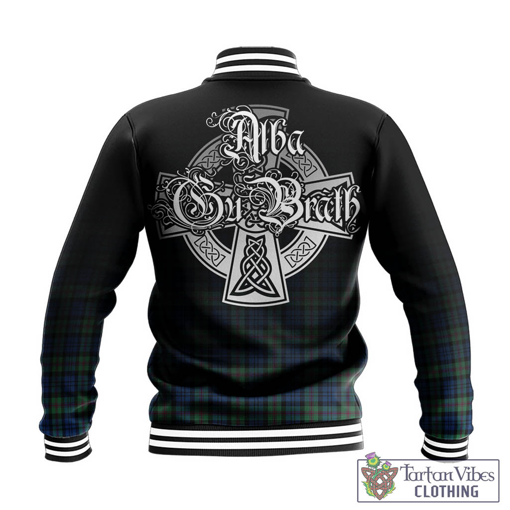 Tartan Vibes Clothing Baird Ancient Tartan Baseball Jacket Featuring Alba Gu Brath Family Crest Celtic Inspired