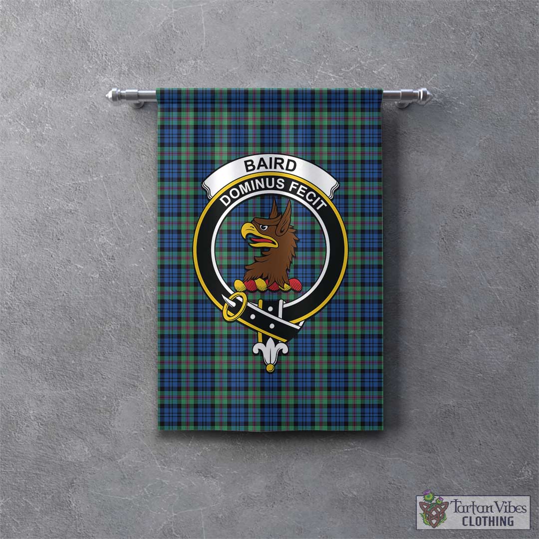 Baird Ancient Tartan Gonfalon, Tartan Banner with Family Crest