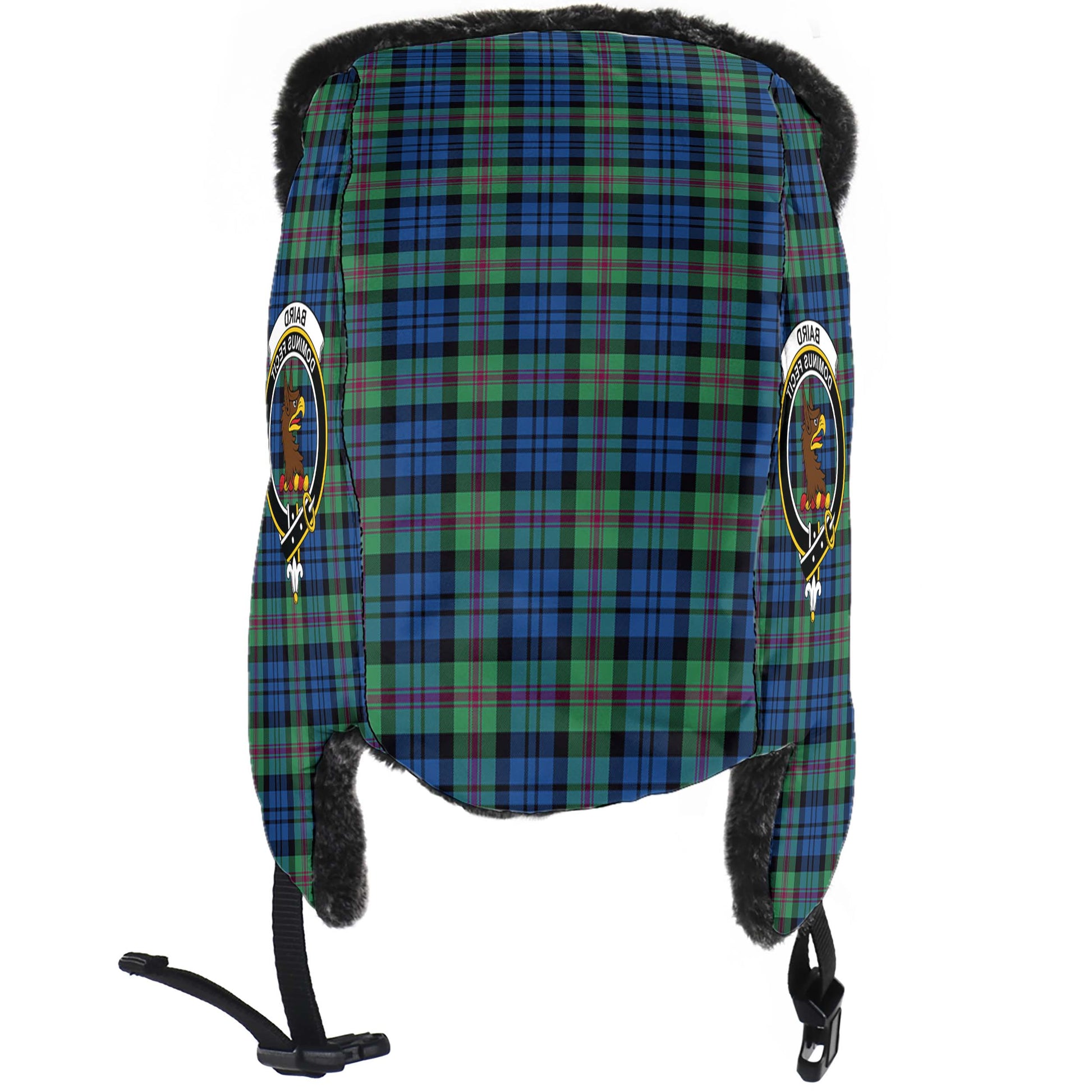 Baird Ancient Tartan Winter Trapper Hat with Family Crest - Tartanvibesclothing