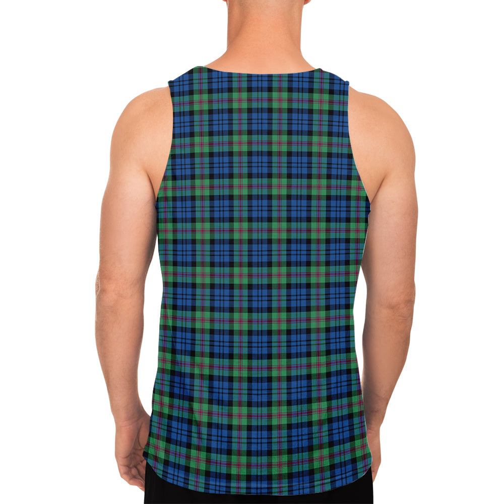 Baird Ancient Tartan Mens Tank Top with Family Crest - Tartanvibesclothing