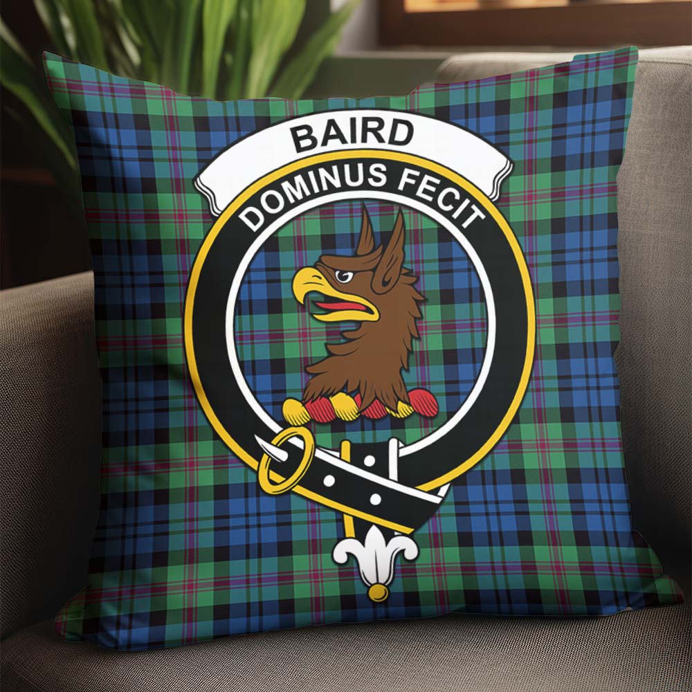 Baird Ancient Tartan Pillow Cover with Family Crest - Tartanvibesclothing