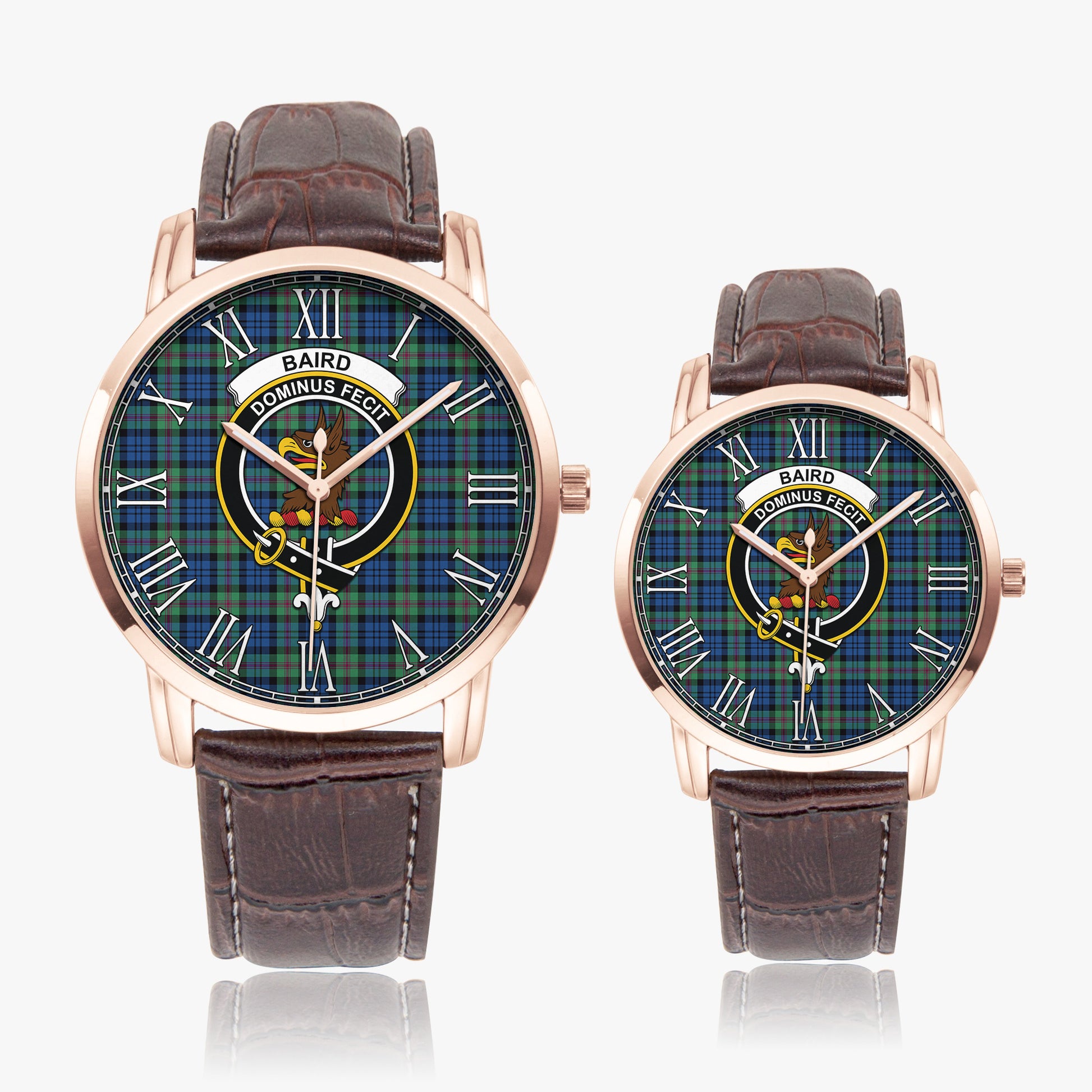 Baird Ancient Tartan Family Crest Leather Strap Quartz Watch - Tartanvibesclothing