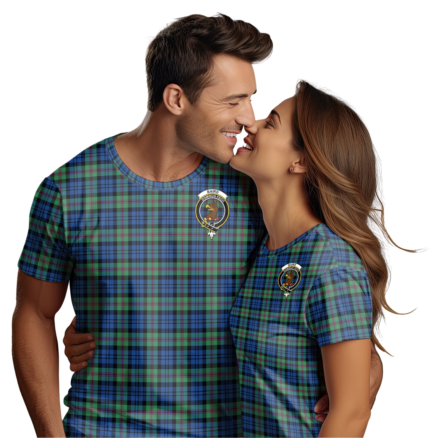 Baird Ancient Tartan T-Shirt with Family Crest - Tartanvibesclothing