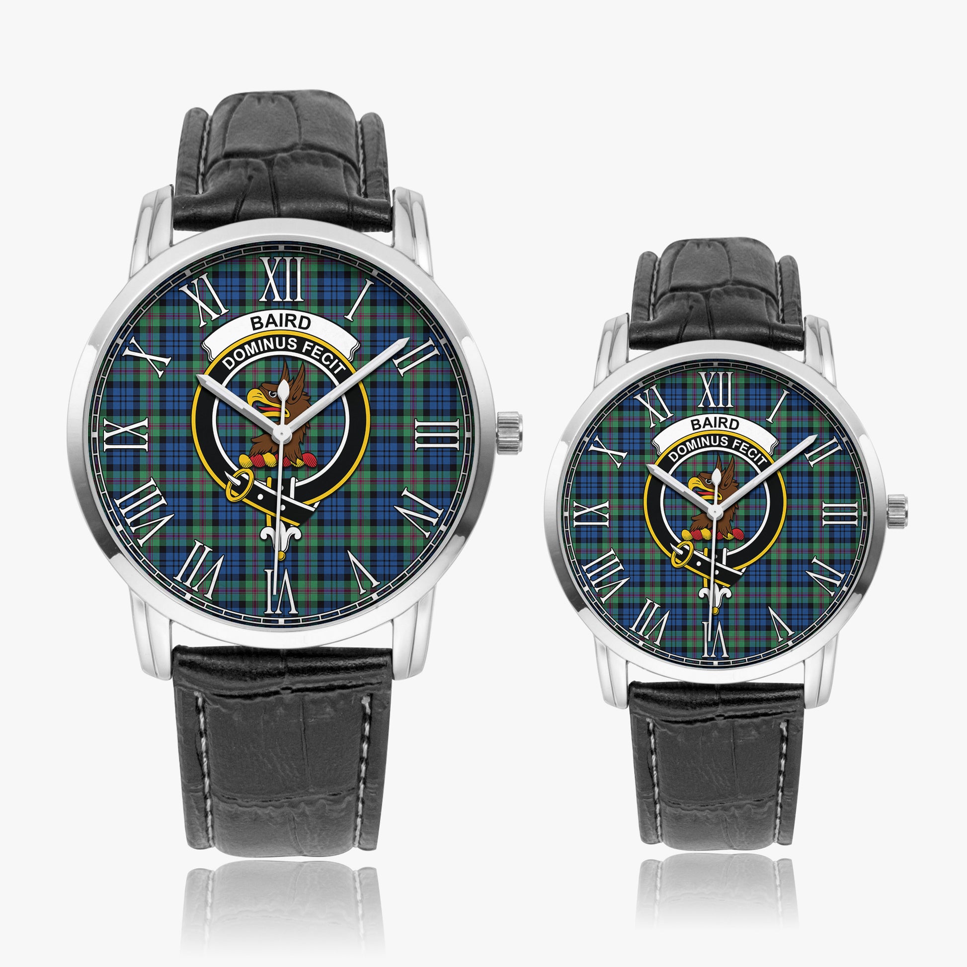 Baird Ancient Tartan Family Crest Leather Strap Quartz Watch - Tartanvibesclothing