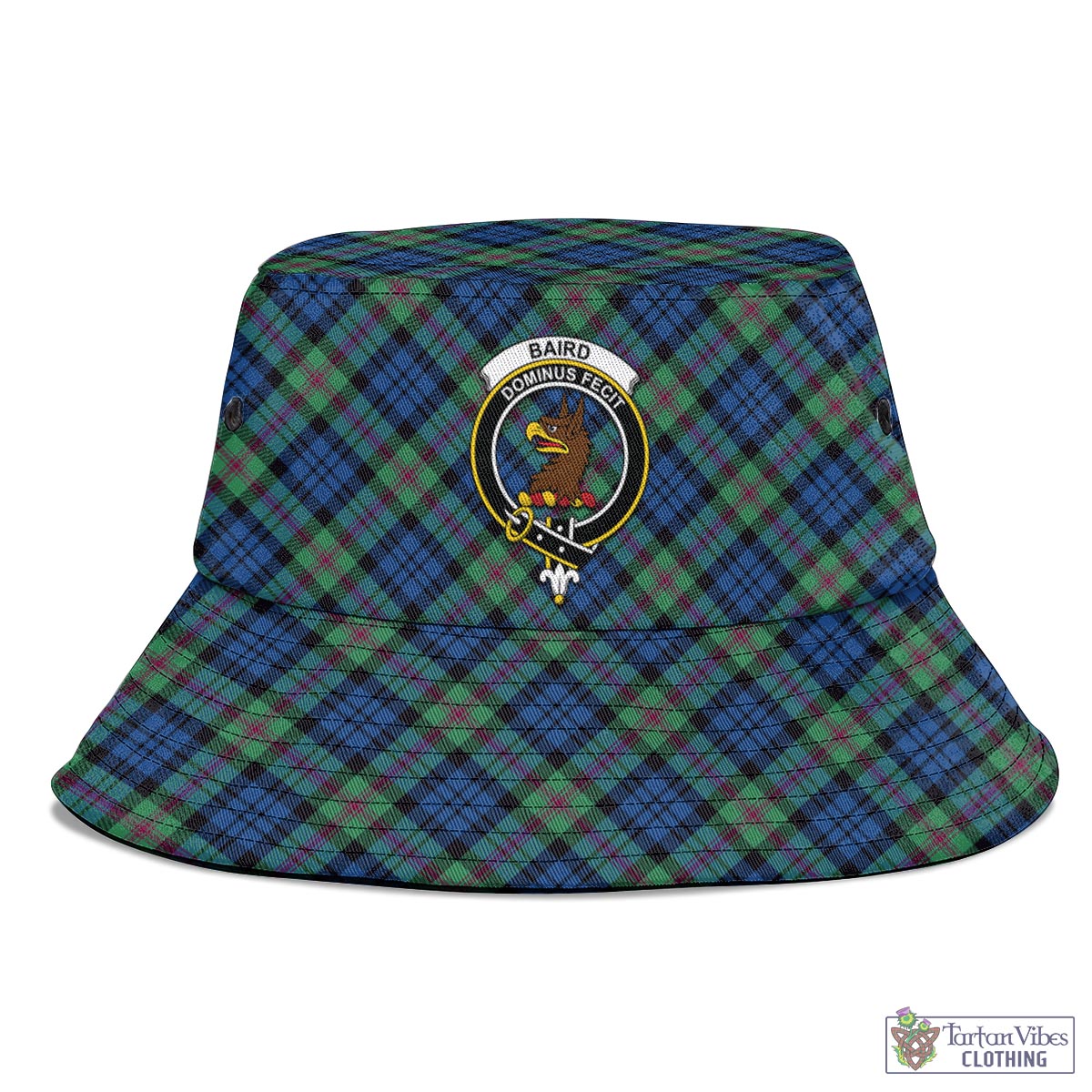 Tartan Vibes Clothing Baird Ancient Tartan Bucket Hat with Family Crest