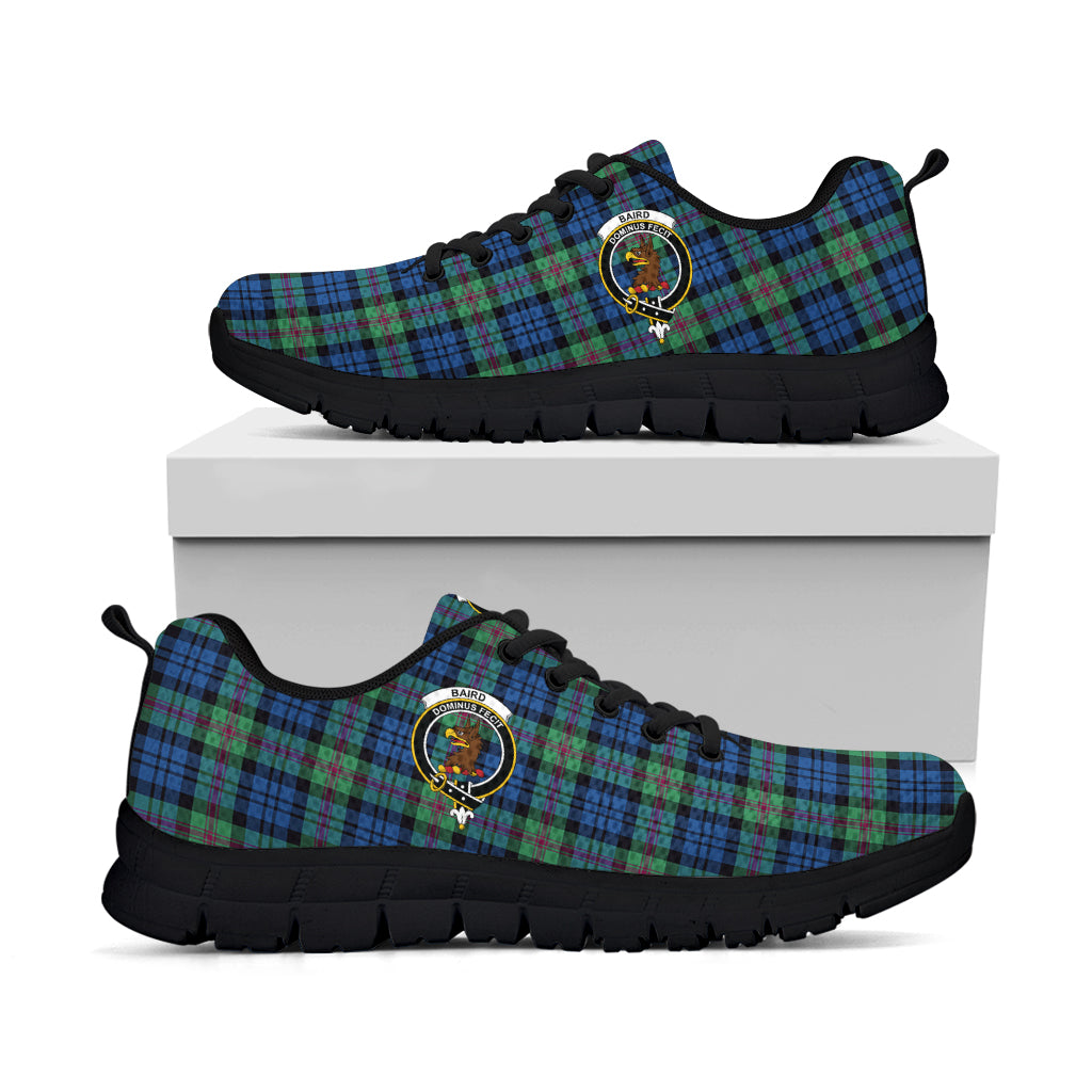 Baird Ancient Tartan Sneakers with Family Crest - Tartan Vibes Clothing