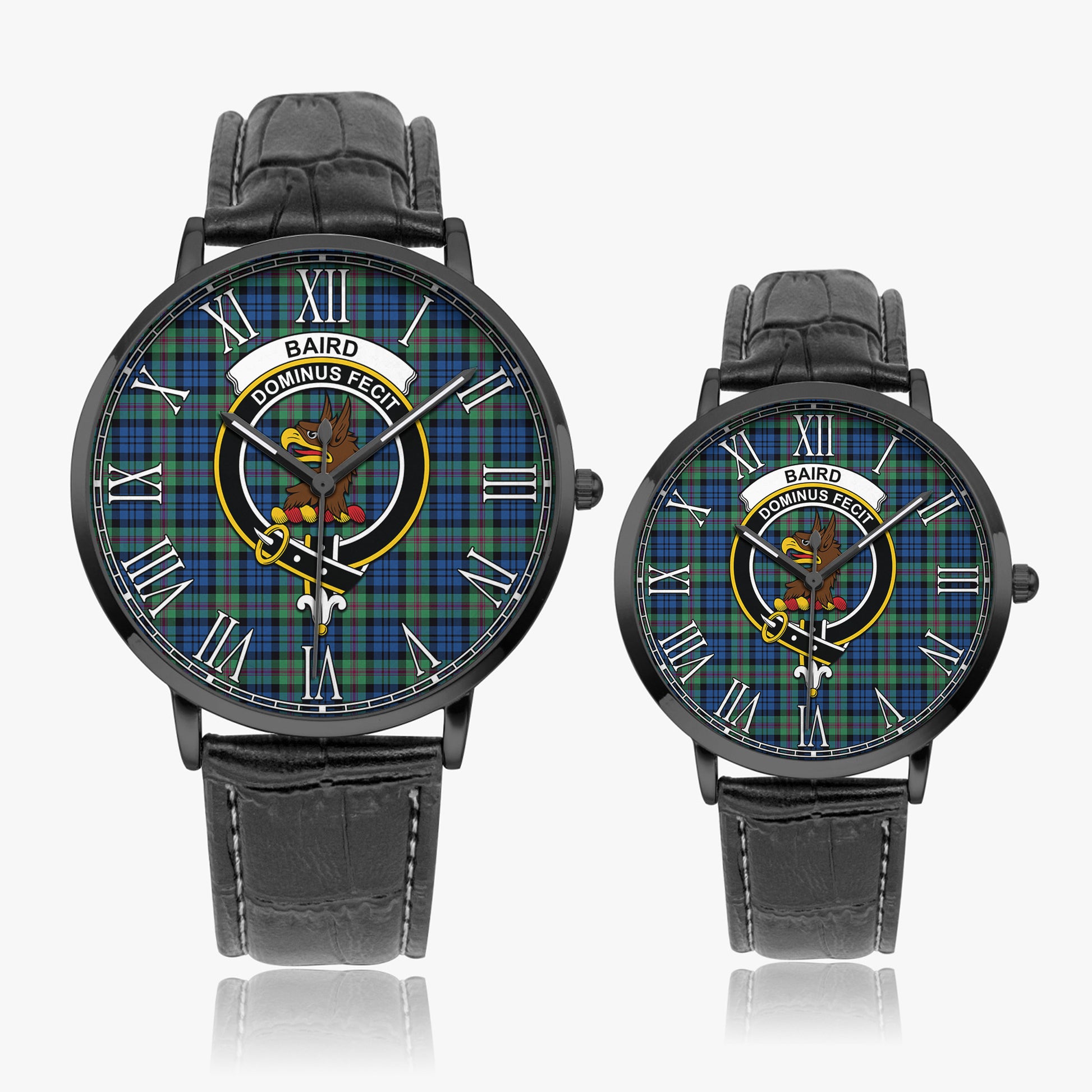 Baird Ancient Tartan Family Crest Leather Strap Quartz Watch - Tartanvibesclothing