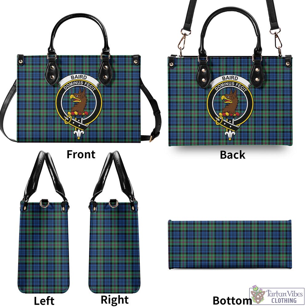 Tartan Vibes Clothing Baird Ancient Tartan Luxury Leather Handbags with Family Crest