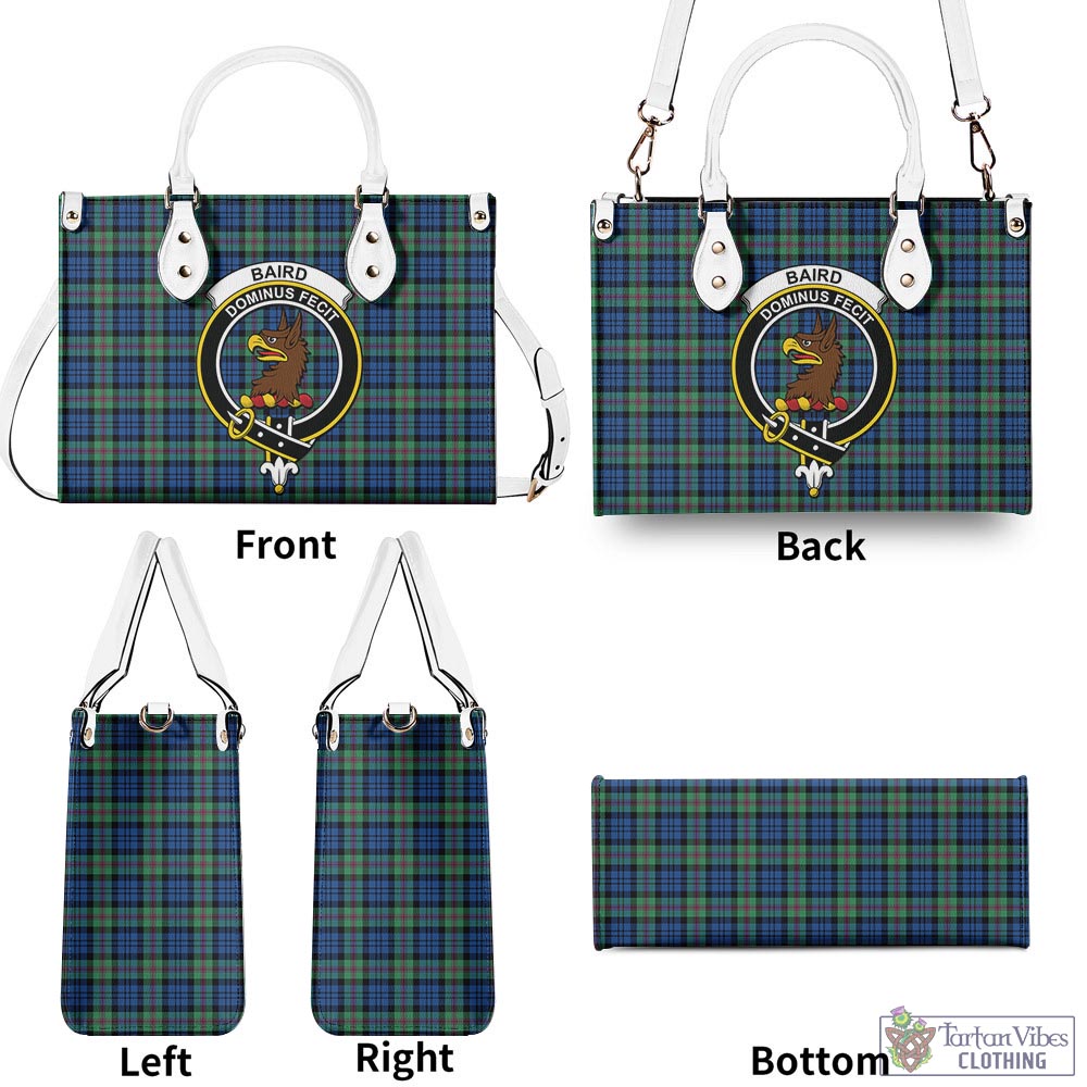 Tartan Vibes Clothing Baird Ancient Tartan Luxury Leather Handbags with Family Crest