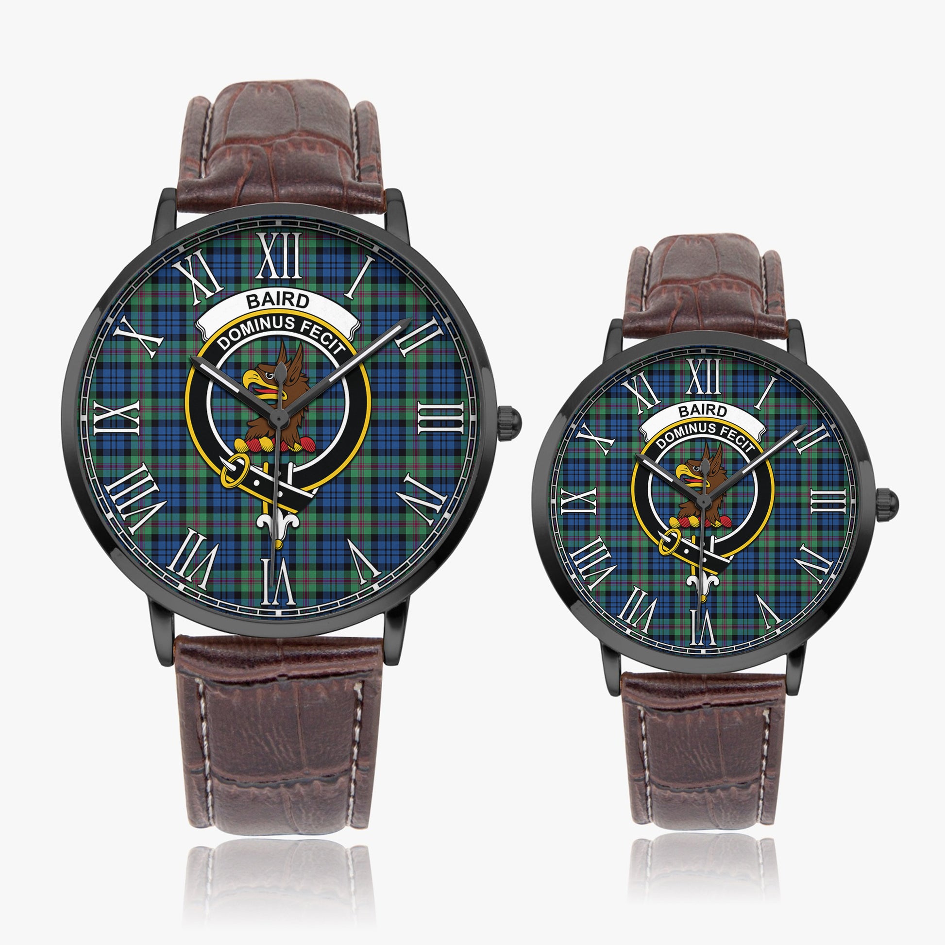 Baird Ancient Tartan Family Crest Leather Strap Quartz Watch - Tartanvibesclothing