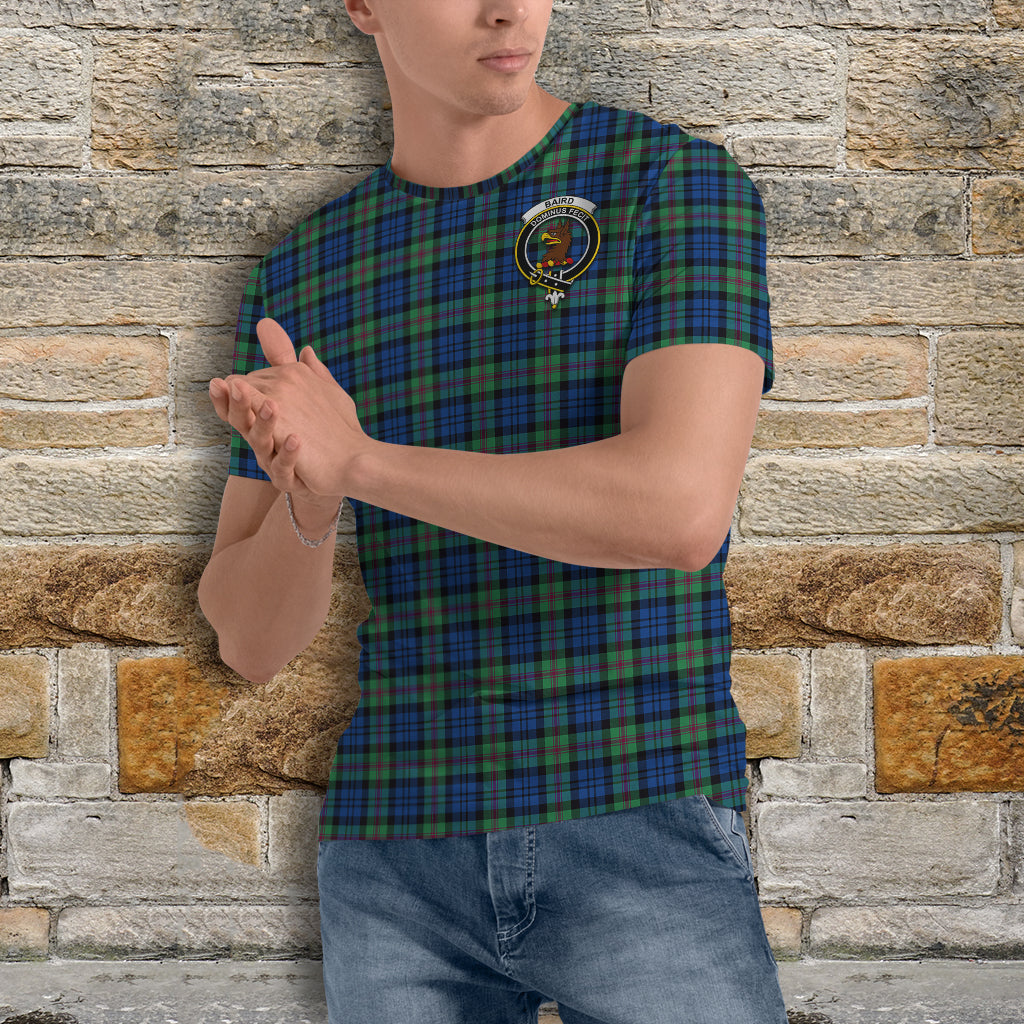 Baird Ancient Tartan T-Shirt with Family Crest - Tartanvibesclothing