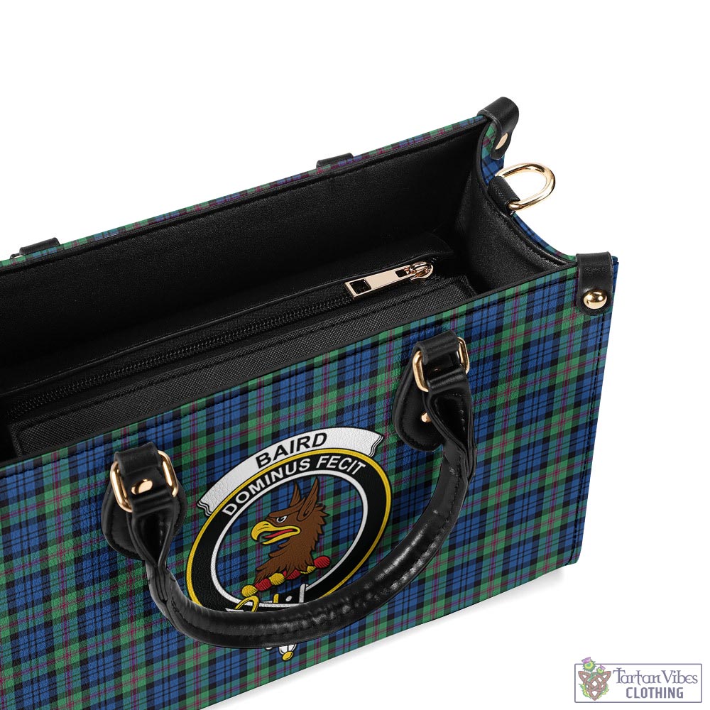 Tartan Vibes Clothing Baird Ancient Tartan Luxury Leather Handbags with Family Crest