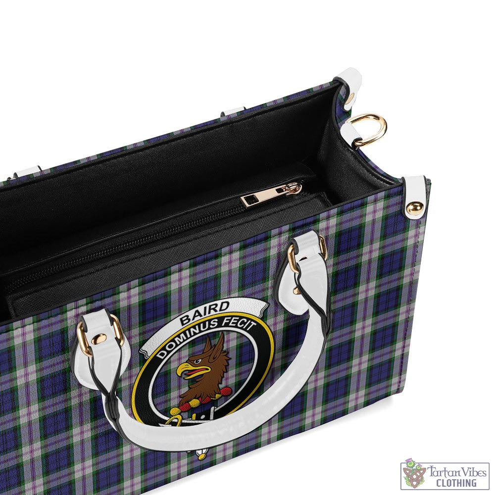 Tartan Vibes Clothing Baird Dress Tartan Luxury Leather Handbags with Family Crest