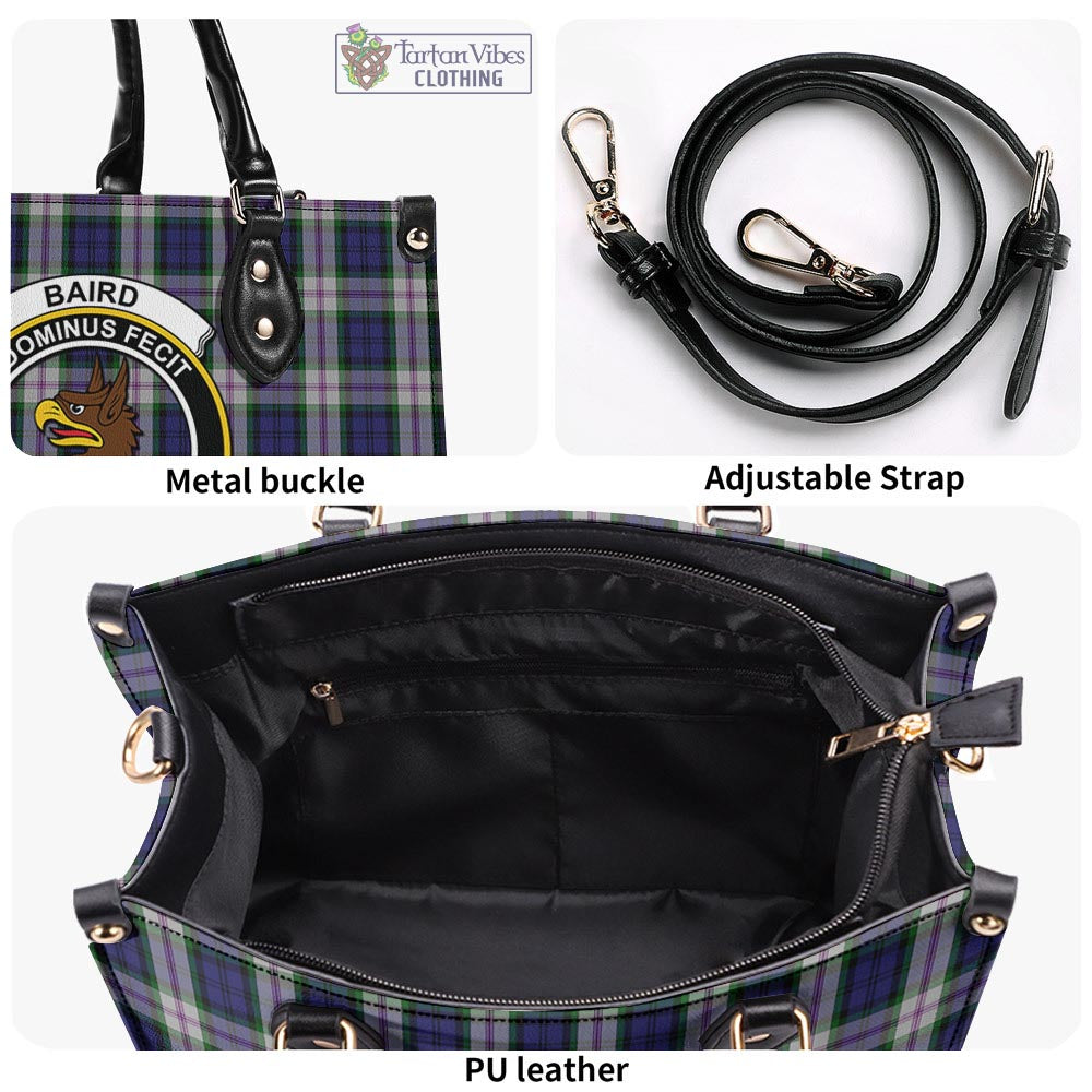 Tartan Vibes Clothing Baird Dress Tartan Luxury Leather Handbags with Family Crest