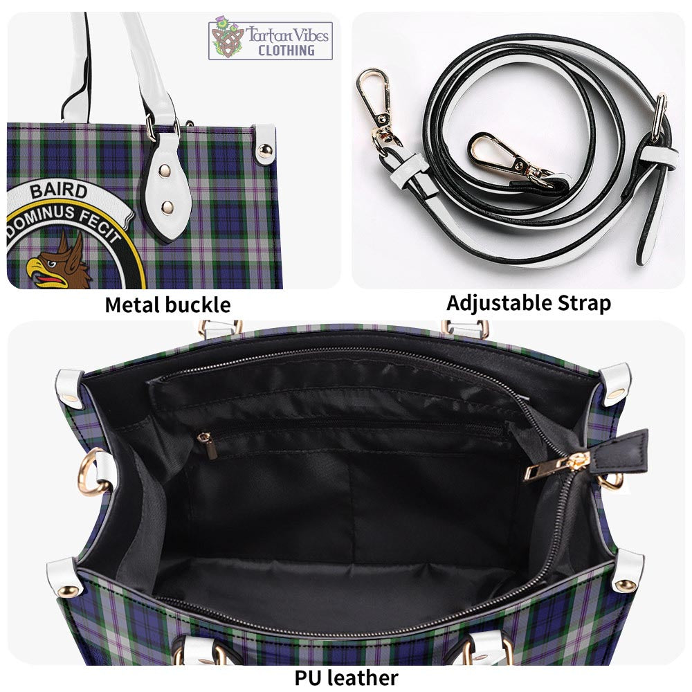 Tartan Vibes Clothing Baird Dress Tartan Luxury Leather Handbags with Family Crest