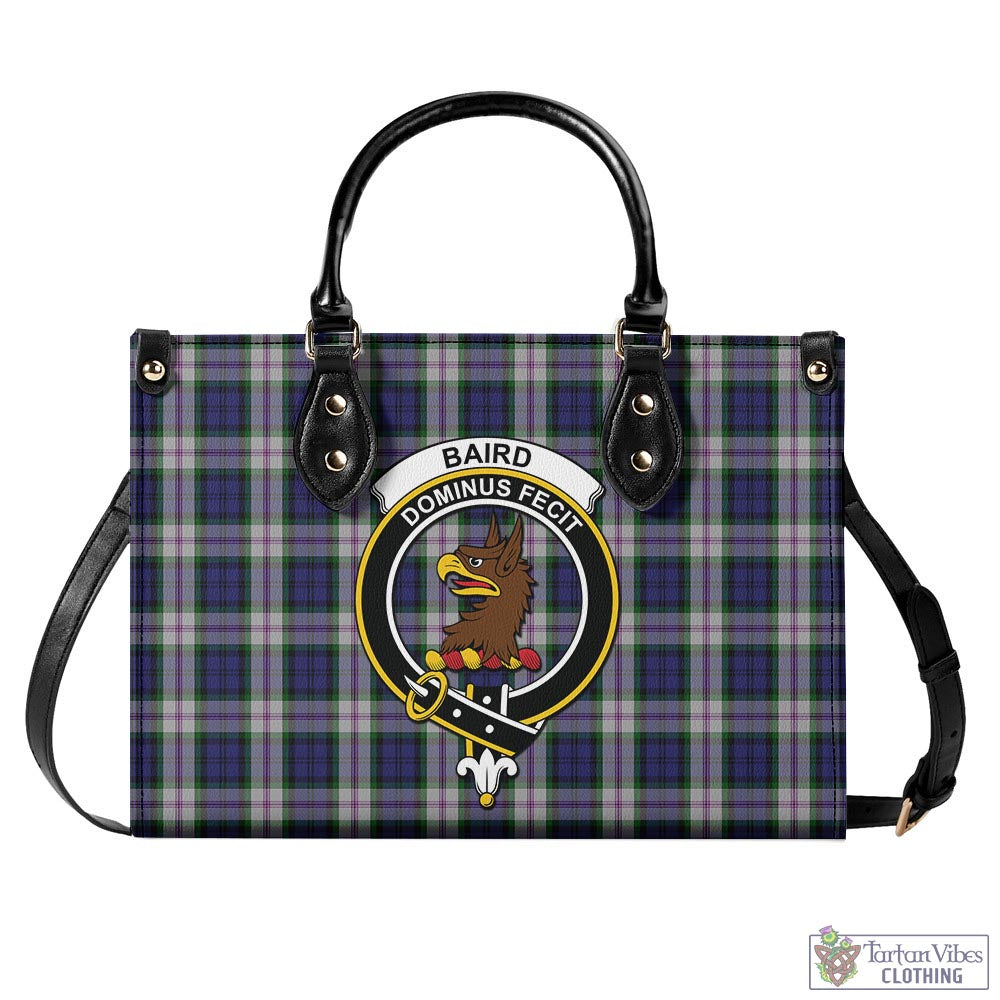 Tartan Vibes Clothing Baird Dress Tartan Luxury Leather Handbags with Family Crest